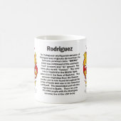 Rodriguez-Familienwappen-Tasse Kaffeetasse (Mittel)