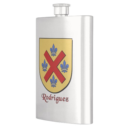 Rodriguez Heraldic Shield Flachmann (Links)