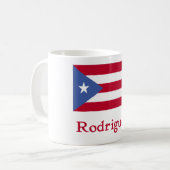 Rodriguez-Puertorikaner-Flagge Kaffeetasse (Vorderseite Links)
