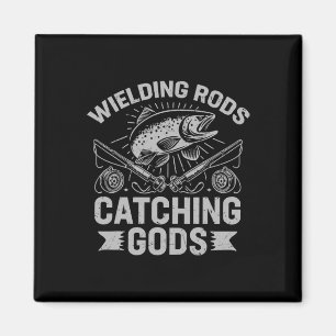 Rods fangen Lachsfisch aus Göttern Magnet
