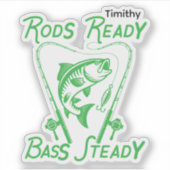 Rods Ready Bass Steady Custom SVG Graphic Aufkleber (Vorderseite)