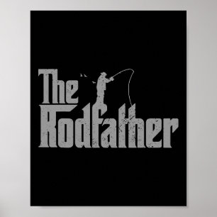 Rodvater Funny Fishing Lover Rod Fish Vater Fisher Poster