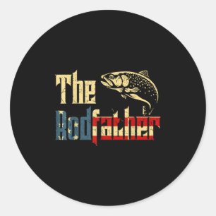Rodvater Funny Foreut Fishing Vater Geschenk von D Runder Aufkleber