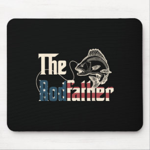 Rodvater Retro Groovy Fishing Lover Vathers D Mousepad