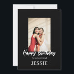 ROE Black & White Simple Birthday Best Friends Karte<br><div class="desc">Made for you!</div>