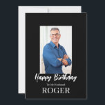ROE Black & White Simple Birthday Husband Gruß Karte<br><div class="desc">Made for you!</div>