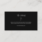 ROE Black & White Simple Wedding Begleitkarte (Vorderseite)