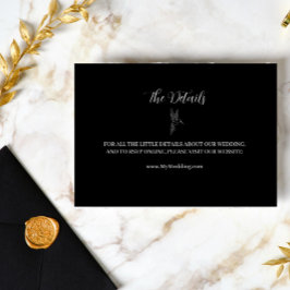 ROE Black & White Simple Wedding Begleitkarte