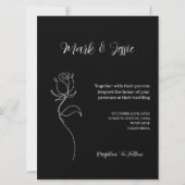ROE Black & White Simple Wedding Einladung (Vorderseite)