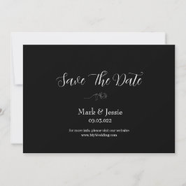 ROE Black & White Simple Wedding Save The Date