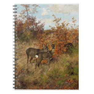Roe Dee mit Herbst lässt Vintage Tierwelt zurück Notizblock
