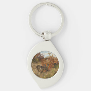 Roe Dee mit Herbst lässt Vintage Tierwelt zurück Schlüsselanhänger