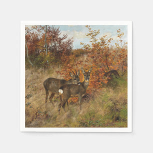 Roe Dee mit Herbst lässt Vintage Tierwelt zurück Serviette