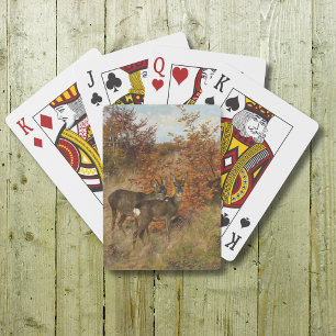 Roe Dee mit Herbst lässt Vintage Tierwelt zurück Spielkarten