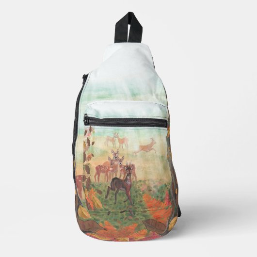 Roe Deer Capreolus capreolus in Forest Sunlight Crossbody Bag (Vorderseite)