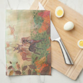 Roe Deer Capreolus capreolus in Forest Sunlight Geschirrtuch (Viertel Falte)