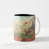 Roe Deer Capreolus capreolus in Forest Sunlight Zweifarbige Tasse (VorderseiteRechts)