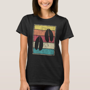 Roe Deer Footprints Retro Vintag mit Classic Str T-Shirt