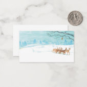Roe Deer Group im Winter Mitteilungskarte (Vorderseite/Rückseite Beispiel)