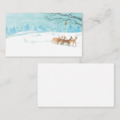 Roe Deer Group im Winter Mitteilungskarte (Vorne/Hinten)