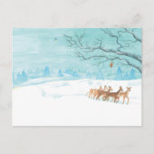 Roe Deer Group im Winter Postkarte (Vorderseite)