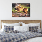 Roe Deer im Wald (von Rosa Bonheur) Leinwanddruck (Insitu (Schlafzimmer))
