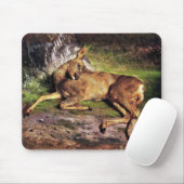 Roe Deer im Wald (von Rosa Bonheur) Mousepad (Mit Mouse)