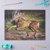 Roe Deer im Wald (von Rosa Bonheur) Seidenpapier (Basteln)