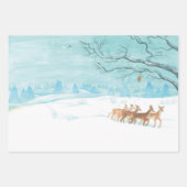 Roe Deer im Winter Geschenkpapier Set (Vorderseite 3)