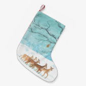 Roe Deer im Winter Kleiner Weihnachtsstrumpf (Vorderansicht (hängend))