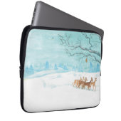 Roe Deer im Winter Laptopschutzhülle (Vorne Rechts)