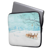 Roe Deer im Winter Laptopschutzhülle (Vorderseite Links)