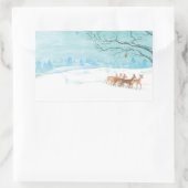 Roe Deer im Winter Rechteckiger Aufkleber (Tasche)