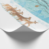 Roe Deer im Winterwald mit Schnee Geschenkpapier (Ecke)