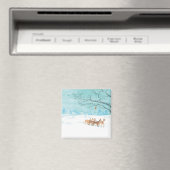 Roe Deer im Winterwald mit Schnee Magnet (In Situ (Geschirrspüler))