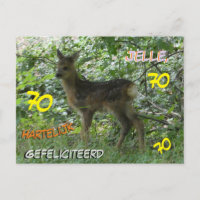 Roe Deer in Forrest Cust. Geburtstagskarte