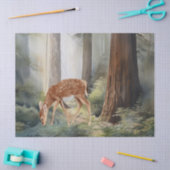 Roe Deer Redwood Wald Watercolor Seidenpapier (Basteln)