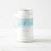 Roe Deer Winterschneewaldlandschaft Bierglas (Vorderseite Links)