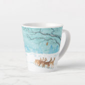 Roe Deer Winterschneewaldlandschaft Milchtasse (Rechte Ecke)