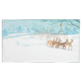 Roe Deers im Winter Kissenbezug (Vorderseite-Links)