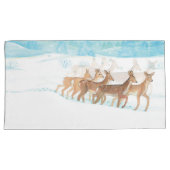 Roe Deers im Winter Kissenbezug (Vorderseite-Rechts)