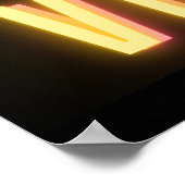 Roe Dein Vote Rosa Neon Poster (Ecke)