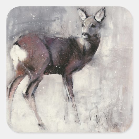Roe Doe 2000 Quadratischer Aufkleber (Vorderseite)