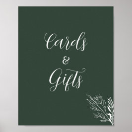 ROE Dusky Green & White Cards Zeichen Poster