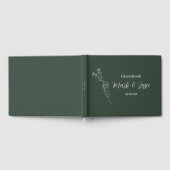 ROE Dusky Green & White Simple Wedding Gästebuch (Voll)