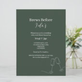 ROE Dusky Grün & Weiß Braun vor dem Abendessen Einladung (Stehend Vorderseite)