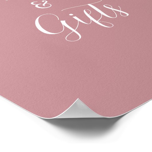 ROE Pink & White Cards Zeichen Poster (Ecke)