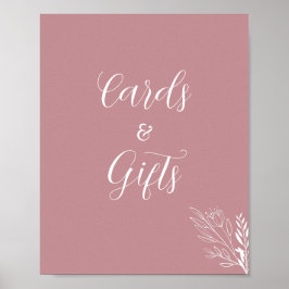 ROE Pink & White Cards Zeichen Poster