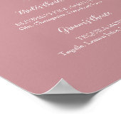 ROE Pink & White Signature Drinks Zeichen Poster (Ecke)