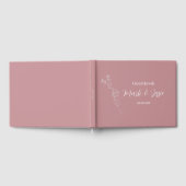 ROE Pink & White Simple Wedding Gästebuch (Voll)